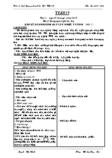 Giáo án Hoạt động ngoài giờ lên lớp Lớp 2 - Tuần 19 đến 22 - Năm học 2014-2015 - Nguyễn Thị Nhinh