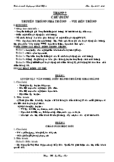 Giáo án Hoạt động ngoài giờ lên lớp Lớp 4 - Chủ điểm tháng 9: Truyền thống nhà trường, Vui đến trường - Năm học 2014-2015 - Nguyễn Thị Nhinh