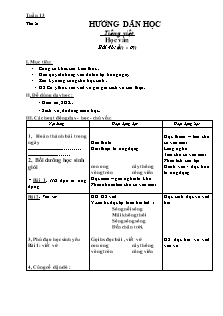 Giáo án Hướng dẫn học Toán, Tiếng Việt Lớp 1 - Tuần 13 - Năm học 2012-2013 - Hoàng Thị Tô Giang
