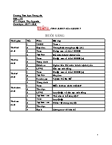 Giáo án Lớp 4 - Tuần 1 - Năm học 2017-2018 - Huỳnh Thị Ngọc Ân