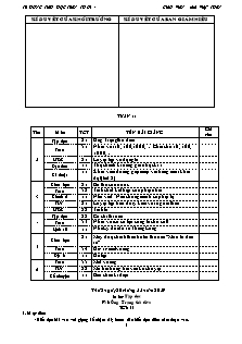 Giáo án Lớp 4 - Tuần 11 + 12 - Năm học 2017-2018 - Mai Việt Toàn