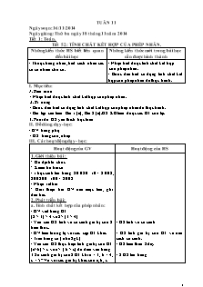 Giáo án Lớp 4 - Tuần 11 - Năm học 2014-2015