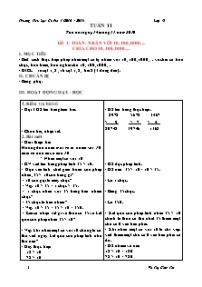 Giáo án Lớp 4 - Tuần 11 - Năm học 2016-2017 - Võ Thị Cầm Thi