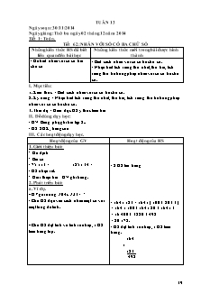 Giáo án Lớp 4 - Tuần 13 - Năm học 2014-2015