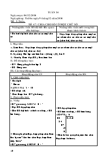 Giáo án Lớp 4 - Tuần 14 - Năm học 2014-2015