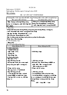 Giáo án Lớp 4 - Tuần 34 - Năm học 2014-2015