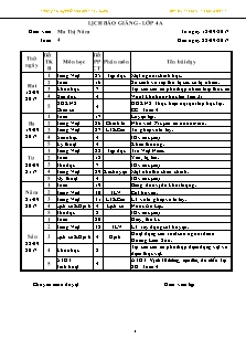 Giáo án Lớp 4 - Tuần 4 - Năm học 2017-2018 - Ma Thị Năm