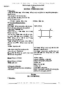 Giáo án Lớp 4 - Tuần 9 - Năm học 2017-2018 - Vi Mạnh Cường