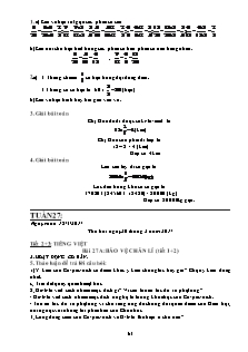 Giáo án Lớp 4 (VNEN) - Tuần 27 (Buổi sáng) - Năm học 2016-2017