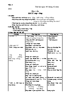 Giáo án tổng hợp Lớp 1 - Tuần 14 - Năm học 2012-2013 - Hoàng Thị Tô Giang