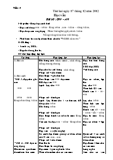 Giáo án tổng hợp Lớp 1 - Tuần 15 - Năm học 2012-2013 - Hoàng Thị Tô Giang