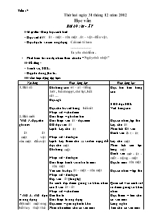 Giáo án tổng hợp Lớp 1 - Tuần 17 - Năm học 2012-2013 - Hoàng Thị Tô Giang