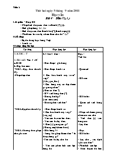 Giáo án tổng hợp Lớp 1 - Tuần 2 - Năm học 2012-2013 - Hoàng Thị Tô Giang