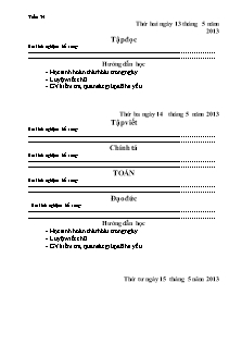 Giáo án tổng hợp Lớp 1 - Tuần 35 - Năm học 2012-2013 - Hoàng Thị Tô Giang