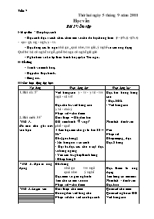 Giáo án tổng hợp Lớp 1 - Tuần 7 - Năm học 2011-2012 - Hoàng Thị Tô Giang