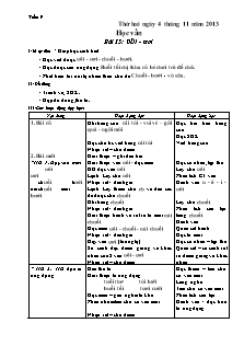 Giáo án tổng hợp Lớp 1 - Tuần 9 - Năm học 2011-2012 - Hoàng Thị Tô Giang