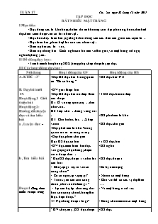 Giáo án tổng hợp Lớp 4 - Tuần 17 - Năm học 2017-2018 - Lã Thị Nguyên