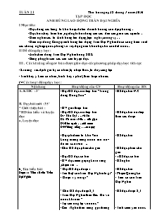 Giáo án tổng hợp Lớp 4 - Tuần 21 - Năm học 2017-2018 - Lã Thị Nguyên