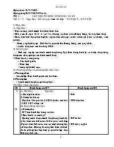 Kế hoạch bài dạy Lớp 3 - Tuần 11 - Năm học 2015-2016 - Trần Đức Huân