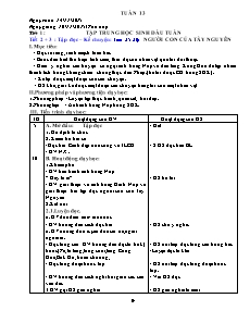 Kế hoạch bài dạy Lớp 3 - Tuần 13 - Năm học 2015-2016 - Trần Đức Huân