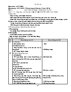 Kế hoạch bài dạy Lớp 3 - Tuần 14 - Năm học 2015-2016 - Trần Đức Huân