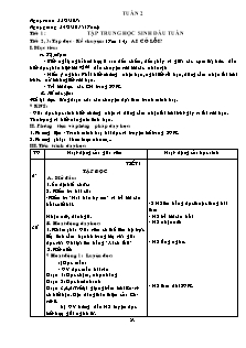 Kế hoạch bài dạy Lớp 3 - Tuần 2 - Năm học 2015-2016 - Trần Đức Huân