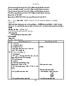 Kế hoạch bài dạy Lớp 3 - Tuần 20 - Năm học 2015-2016 - Trần Đức Huân