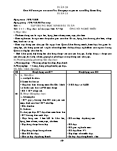 Kế hoạch bài dạy Lớp 3 - Tuần 21 - Năm học 2015-2016 - Trần Đức Huân