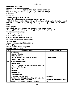 Kế hoạch bài dạy Lớp 3 - Tuần 23 - Năm học 2015-2016 - Trần Đức Huân