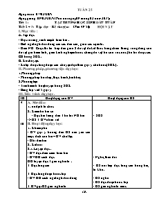 Kế hoạch bài dạy Lớp 3 - Tuần 25 - Năm học 2015-2016 - Trần Đức Huân