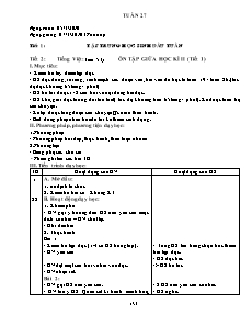 Kế hoạch bài dạy Lớp 3 - Tuần 27 - Năm học 2014-2015 - Trần Đức Huân