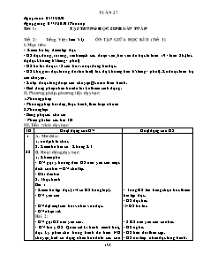 Kế hoạch bài dạy Lớp 3 - Tuần 27 - Năm học 2015-2016 - Trần Đức Huân