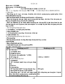 Kế hoạch bài dạy Lớp 3 - Tuần 28 - Năm học 2015-2016 - Trần Đức Huân