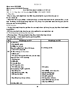 Kế hoạch bài dạy Lớp 3 - Tuần 33 - Năm học 2015-2016 - Trần Đức Huân