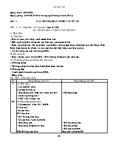 Kế hoạch bài dạy Lớp 3 - Tuần 34 - Năm học 2014-2015 - Trần Đức Huân