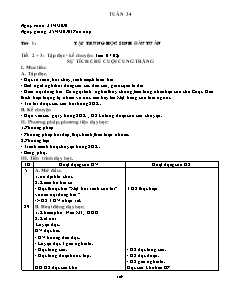 Kế hoạch bài dạy Lớp 3 - Tuần 34 - Năm học 2015-2016 - Trần Đức Huân