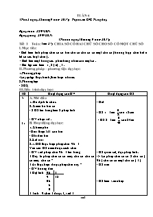 Kế hoạch bài dạy Lớp 3 - Tuần 6 - Năm học 2015-2016 - Trần Đức Huân