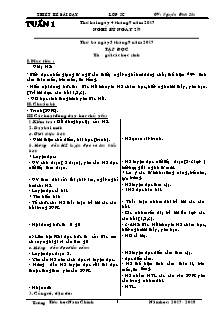 Thiết kế bài dạy Lớp 5 - Tuần 1 - Năm học 2017-2018 - Nguyễn Đình Sửu